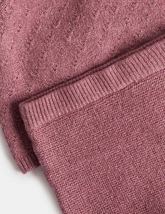 2pc Cotton Rich Pointelle Knitted Outfit (7lbs - 1 Yrs