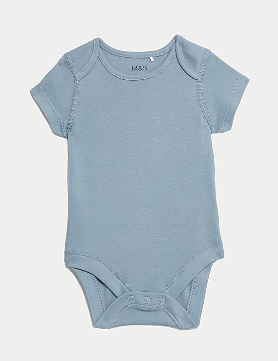 5pk Pure Cotton Bodysuits (6&frac12;lbs-3 Yrs)