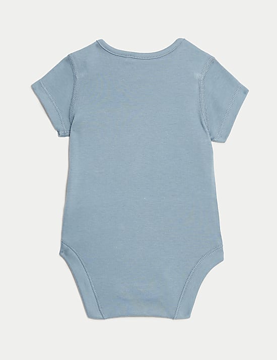 5pk Pure Cotton Bodysuits (6&frac12;lbs-3 Yrs)