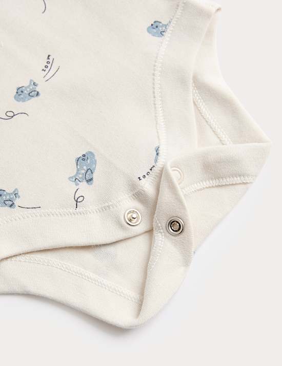 7er-Pack Bodys aus reiner Baumwolle mit Flugzeugmotiv (0&ndash;3 J.)