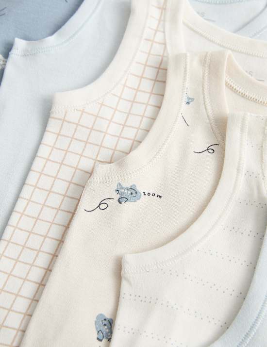 Lot de 7 bodys 100 % coton &agrave; motif (3,2 kg-3 ans)