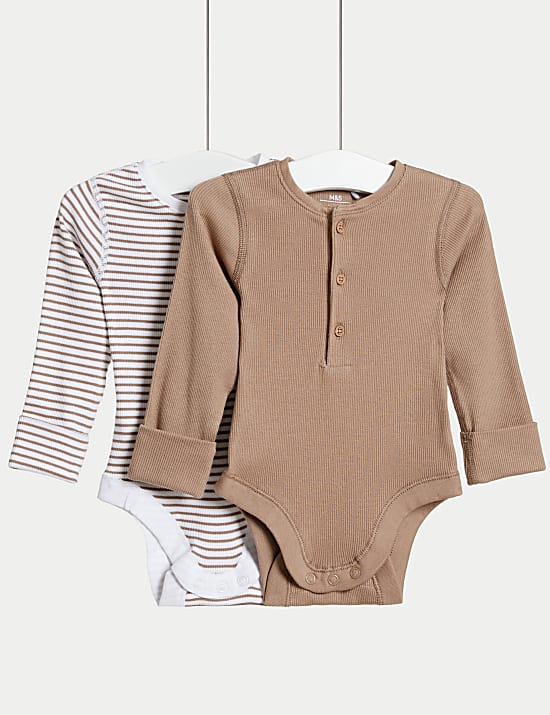 2 Pack Pure Cotton Bodysuits (0-3 Yrs)