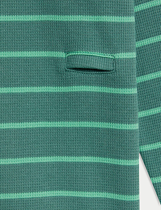 Pijama adaptable 100% algodón gofrado a rayas (1-16 años)