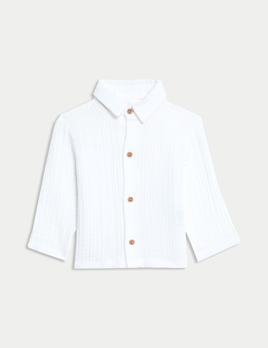 Σύνολο με σορτς από σύμμεικτο λινό, σετ των 3 (3 κιλά - 12 μηνών)