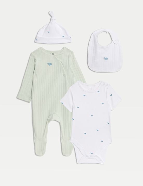 4pc Cotton Rich Nautical Starter Set (0-12 Mths)