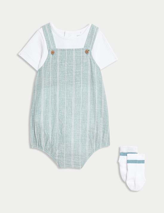 3-teiliges Paddler-Outfit mit hohem Baumwollanteil (3,2&nbsp;kg&nbsp;– 1&nbsp;Jahr)