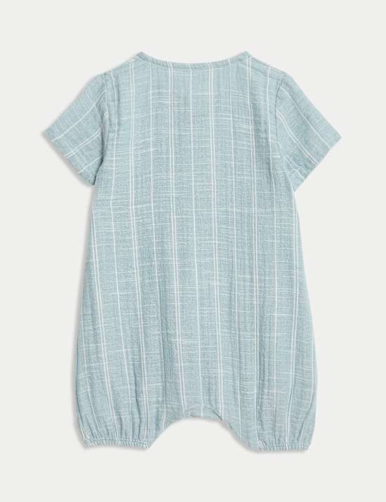 2pc Striped Romper with Socks (0-12 Mths)