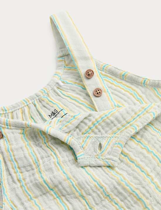 Pure Cotton Woven Bibshort (Newborn - 12 Months)
