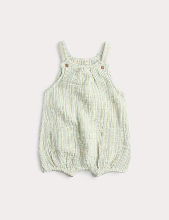 Pure Cotton Woven Bibshort (Newborn - 12 Months)