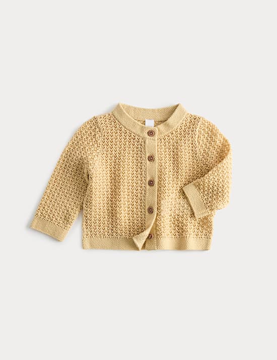 Pure Cotton Matin&eacute;e Cardigan (0-12 Mths)