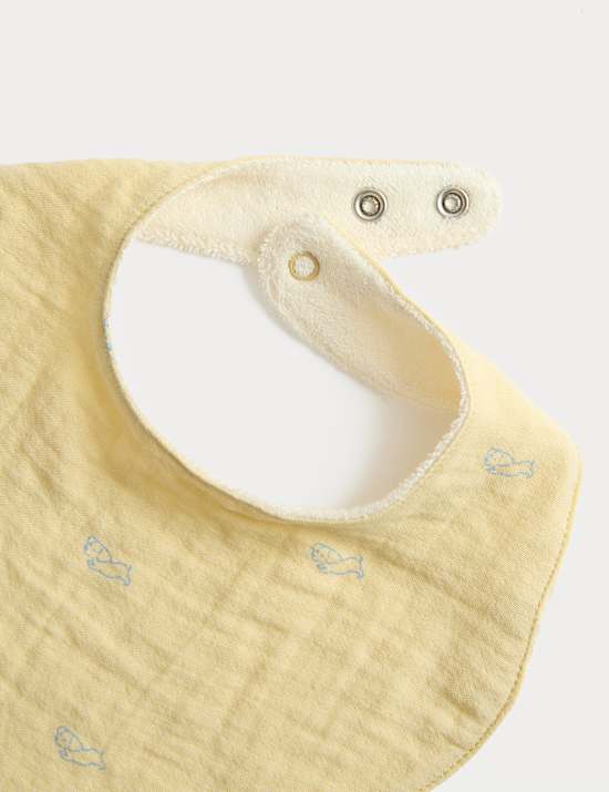 3 Pack Pure Cotton Dribble Bibs