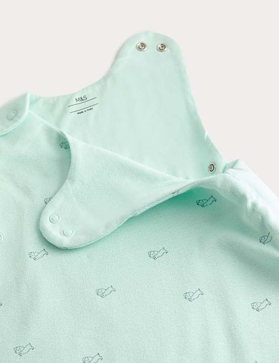 Pure Cotton Dog Print 1.0 Tog Sleeping Bag (0-36 Months)