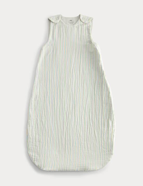 Pure Cotton 1 Tog Striped Sleeping Bag (0-3 Yrs)
