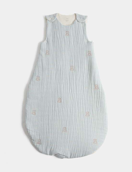 Śpiworek niemowlęcy 2,5 tog w kratkę gingham 100% bawełny (0&ndash;3 lata)