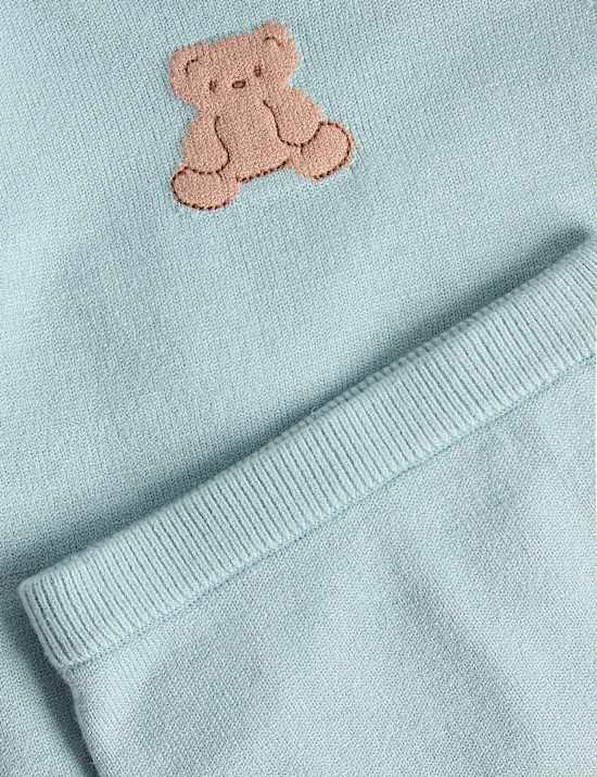 2 Piece Intarsia Bear Knitted Outfit (0-12 Mths)