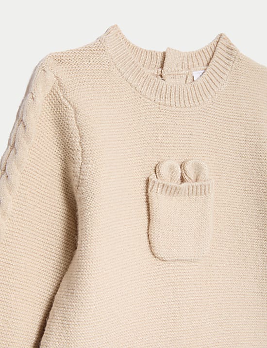 Ensemble 2 pi&egrave;ces en maille (jusqu'au 12 mois)