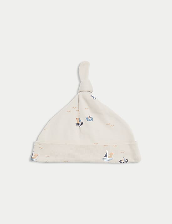 Σετ με βασικά είδη με σχέδιο βαρκούλες από 100% βαμβάκι, 4 τεμάχια (3,2 κιλά-9 μηνών)