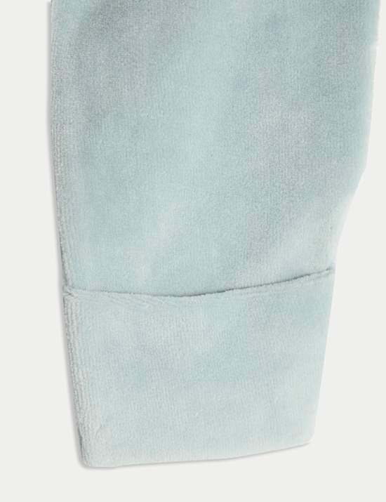 Cotton Rich Velour Sleepsuit (0 Mths-3 Yrs)