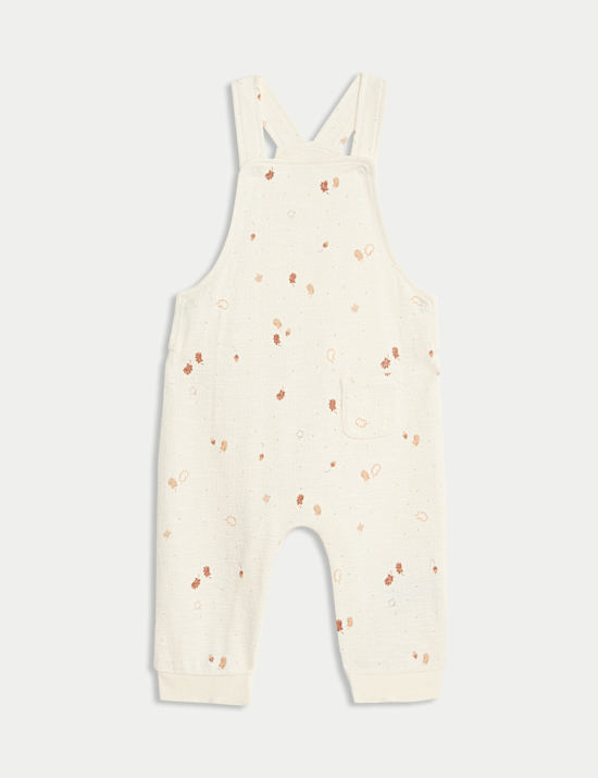 2-delig puur katoenen pakje met bladmotief (0-12 maanden)