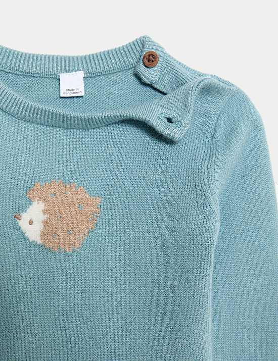 2pc Knitted Hedgehog Outfit (0-12 Mths)