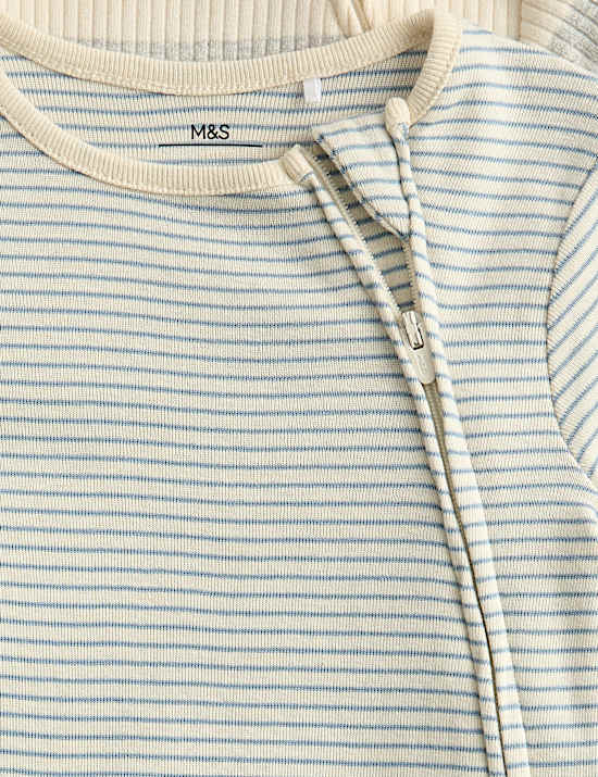 3pk Cotton Rich Stripe Sleepsuits (0-3 Yrs)