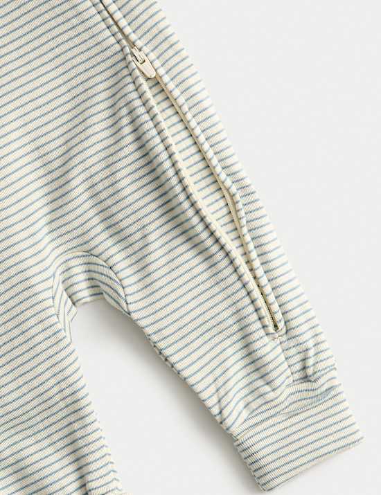 3pk Cotton Rich Stripe Sleepsuits (0-3 Yrs)