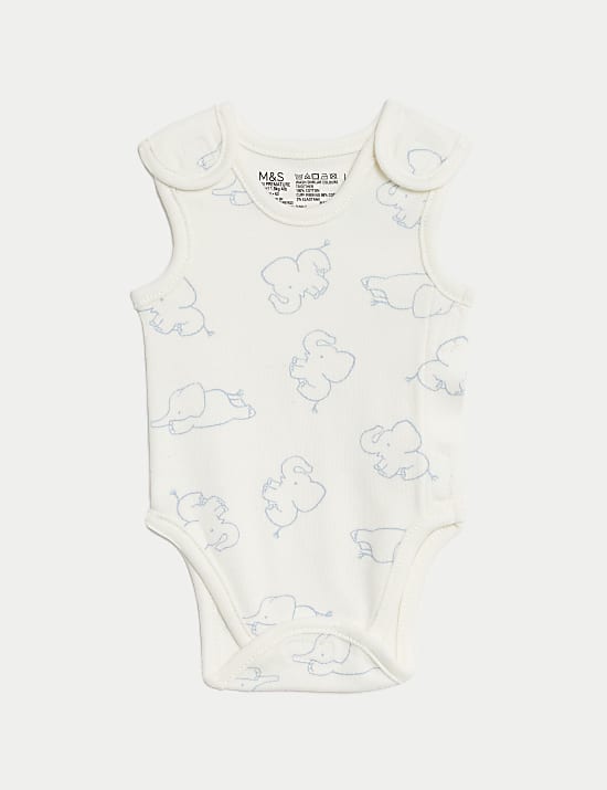 Ensemble 8 pièces pour prématuré 100 % coton à motif éléphant