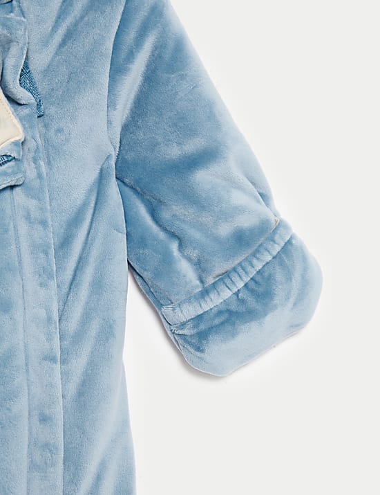 Velour Hooded Pramsuit (0-12 Mths)