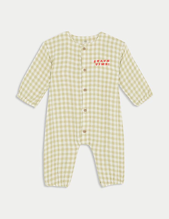 Pure Cotton Snack Time Romper (0-3 Yrs)