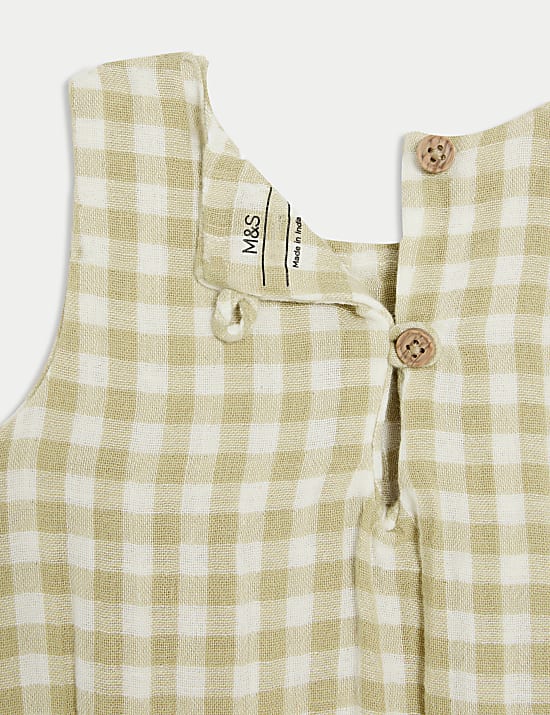 Conjunto de 2 piezas Paddler de cuadros con gorro (0-3 a&ntilde;os)