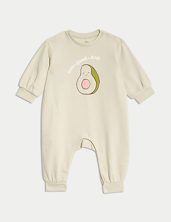 Cotton Rich Slogan Romper (0-3 Yrs)