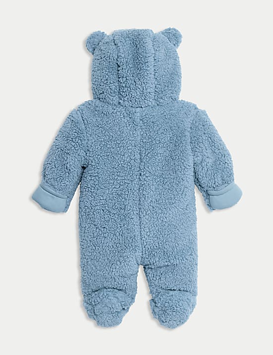 Borg Hooded Pramsuit (0-1 Yrs)