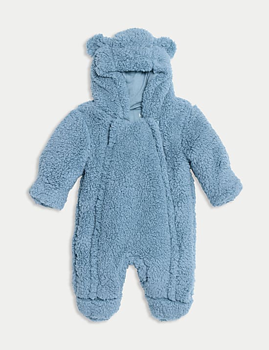 Borg Hooded Pramsuit (0-1 Yrs)