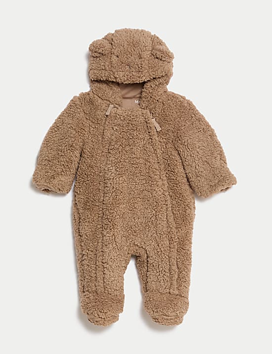 Borg Hooded Pramsuit (0-1 Yrs)