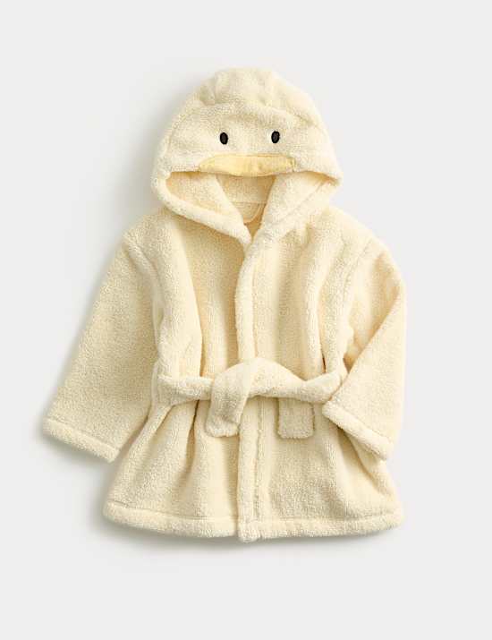 Pure Cotton Duck Hooded Robe (0-36 Mths)