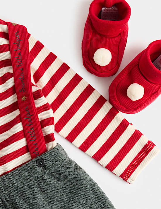 4pc Cotton Rich Christmas Outfit