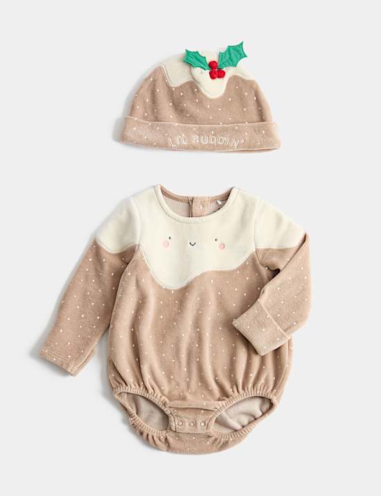 2 Piece Christmas Pudding Outfit (1-12 Mths)