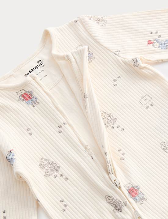 2pk Cotton Rich Paddington™ Sleepsuits (6½lbs-3 Yrs)