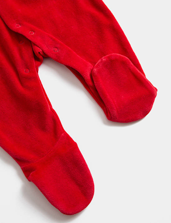 My First Christmas Velour Sleepsuit (7lbs -12 Mths)