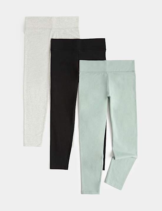 3 Pack Adaptive Cotton Rich Leggings (2-16 Yrs)