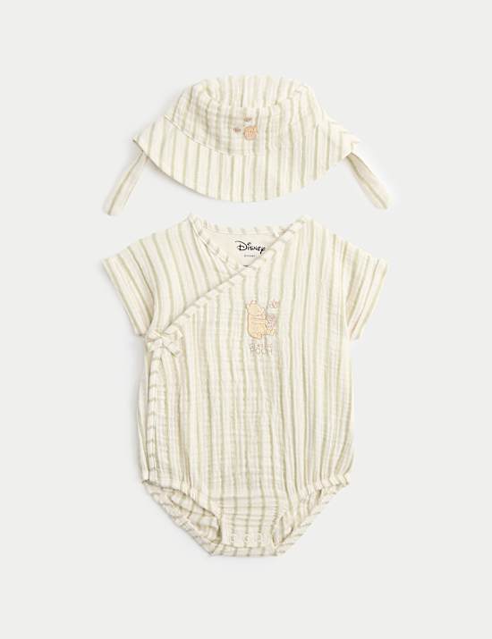 2 Piece Winnie the Pooh&trade; Bodysuit with Hat (7lbs-12 Mths)