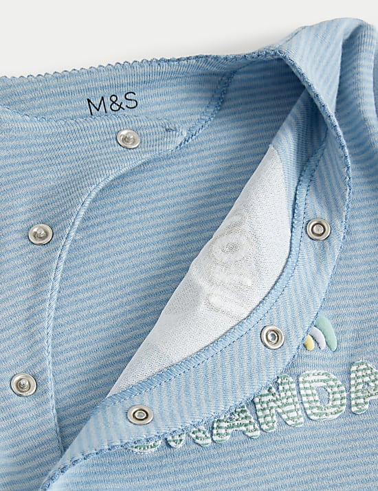 Pure Cotton Grandad Slogan Sleepsuit (7lbs-9 Mths)