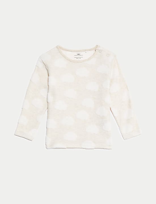 2pc Cotton Blend Textured Cloud Outfit (0-12 Mths)