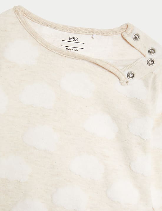 2pc Cotton Blend Textured Cloud Outfit (0-12 Mths)