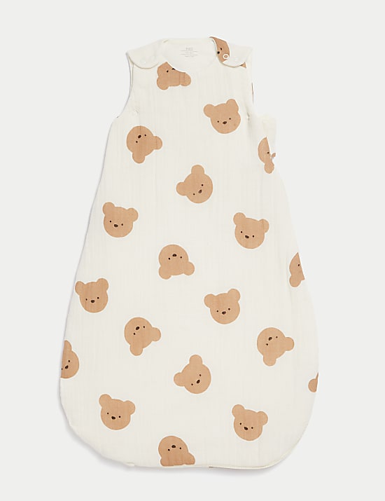Pure Cotton Spencer Bear™ 2.5 Tog Sleeping Bag (0-3 Yrs)