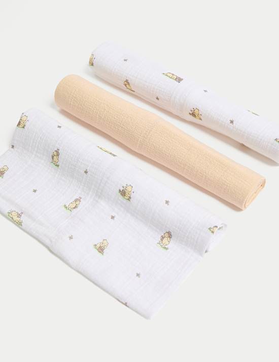 3pk Winnie the Pooh & Friends™ Muslin Squares