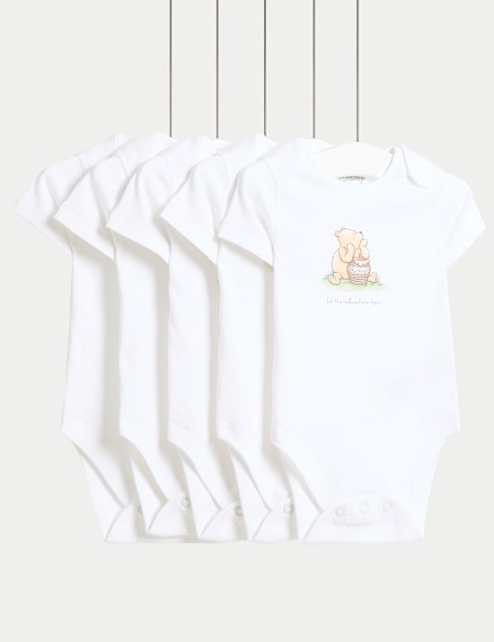 5pk Winnie The Pooh™ Bodysuits (0-3 Yrs)