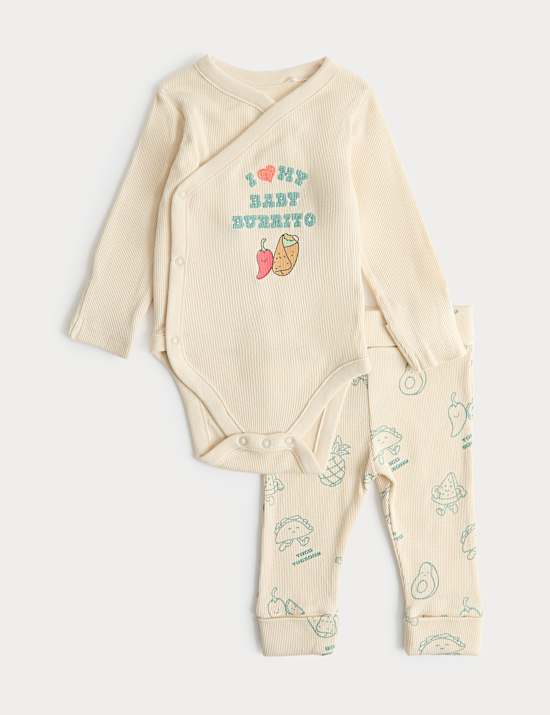 2 Piece Cotton Rich Top and Bottom Outfit (0-12 Months)