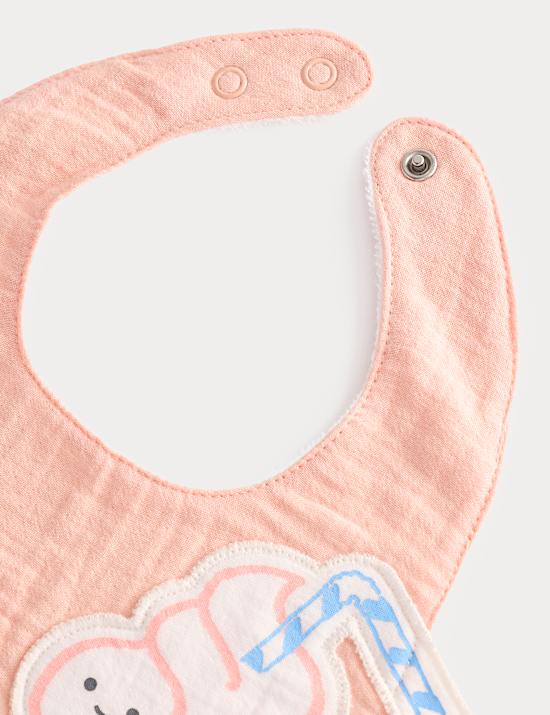 3 Pack Cotton Rich Ice Cream Bibs