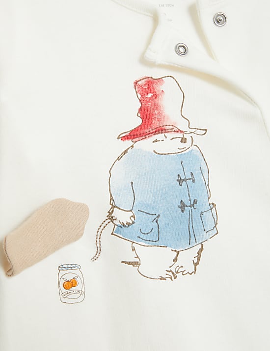 2pk Pure Cotton Paddington&trade; Sleepsuits (7lbs-1 Yrs)